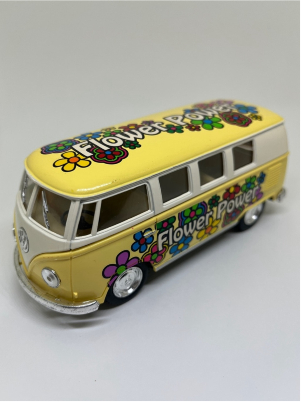 1962 Volkswagen Bus - Flower Power Yellow Toy Van